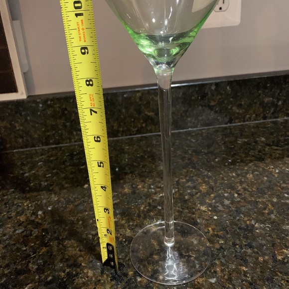 CB2 Tall 11 inch Martini Clear BLUE Tinted Glass - Picture 8 of 9